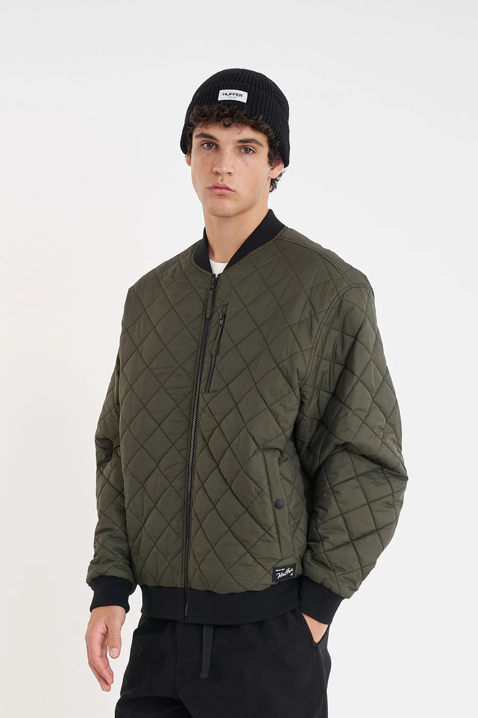 HUFFER Rev Quilted Bomber | Cypress