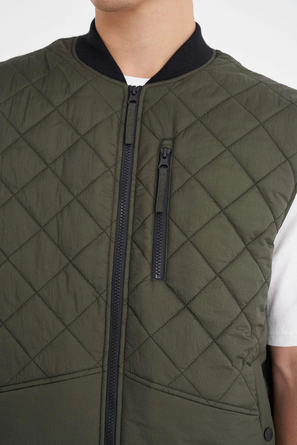 HUFFER Rev Quilted Vest | Cypress