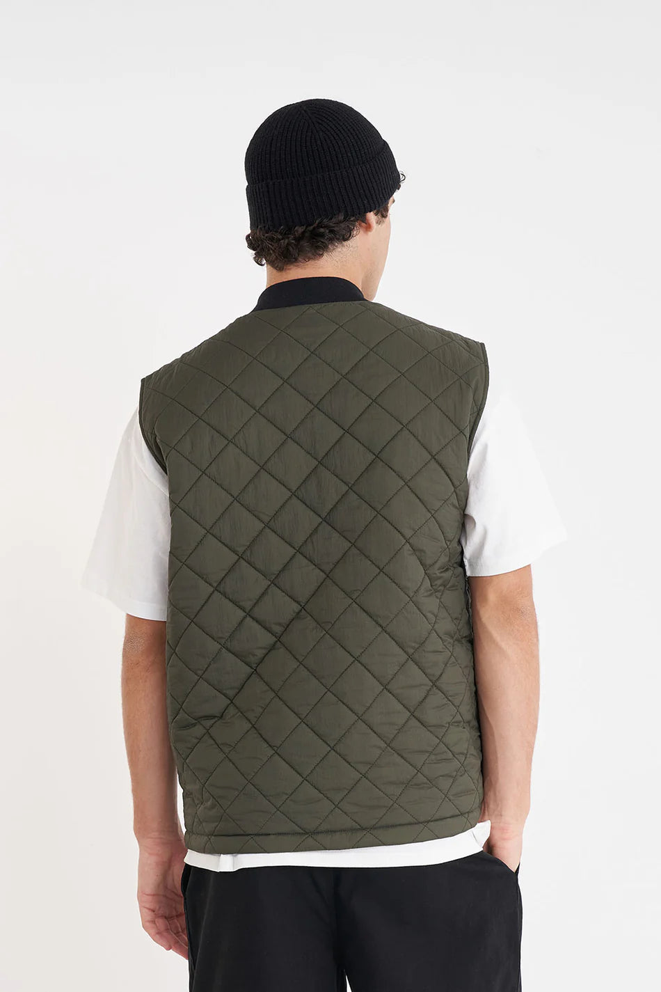 HUFFER Rev Quilted Vest | Cypress