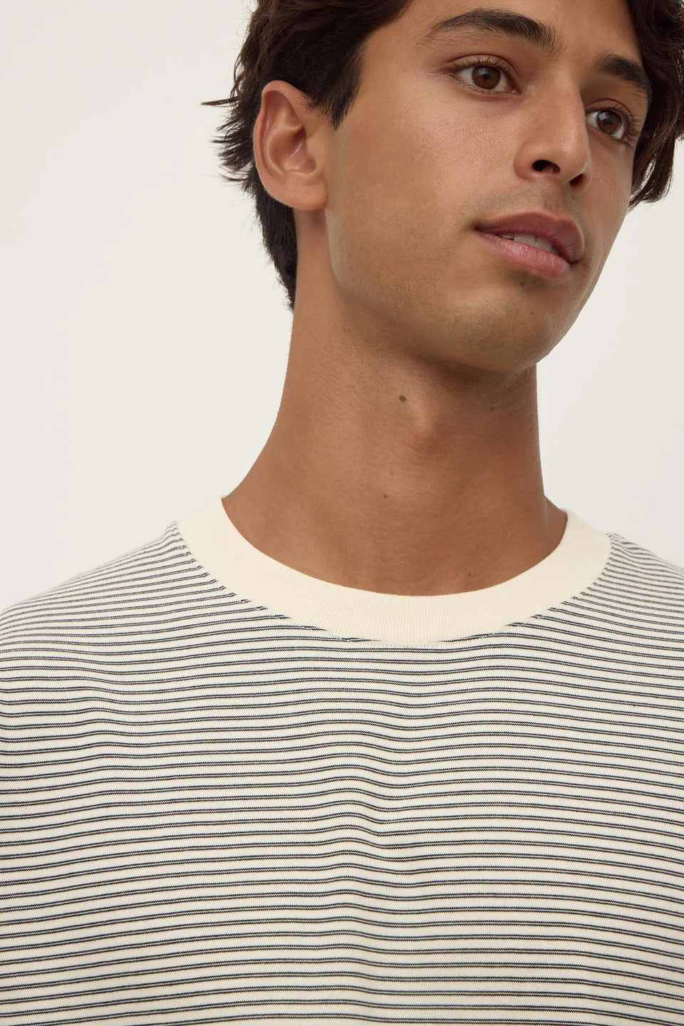 ASSEMBLY LABEL Malone Stripe SS Tee | Black/Cream