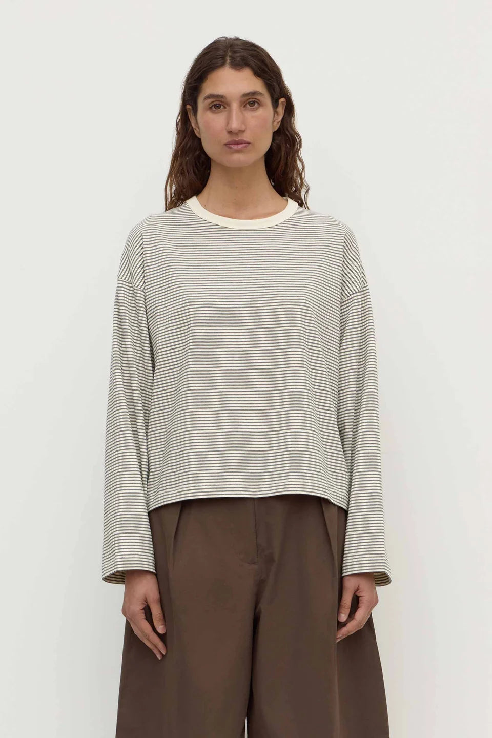 ASSEMBLY LABEL Malone Stripe Long Sleeve | Cream/Black