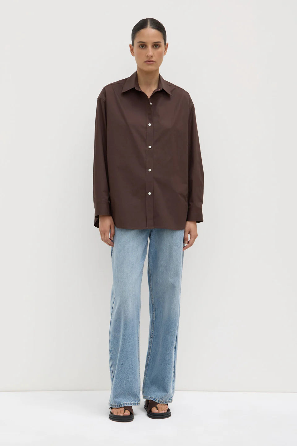 ASSEMBLY LABEL Marigold Poplin Shirt | Ganache