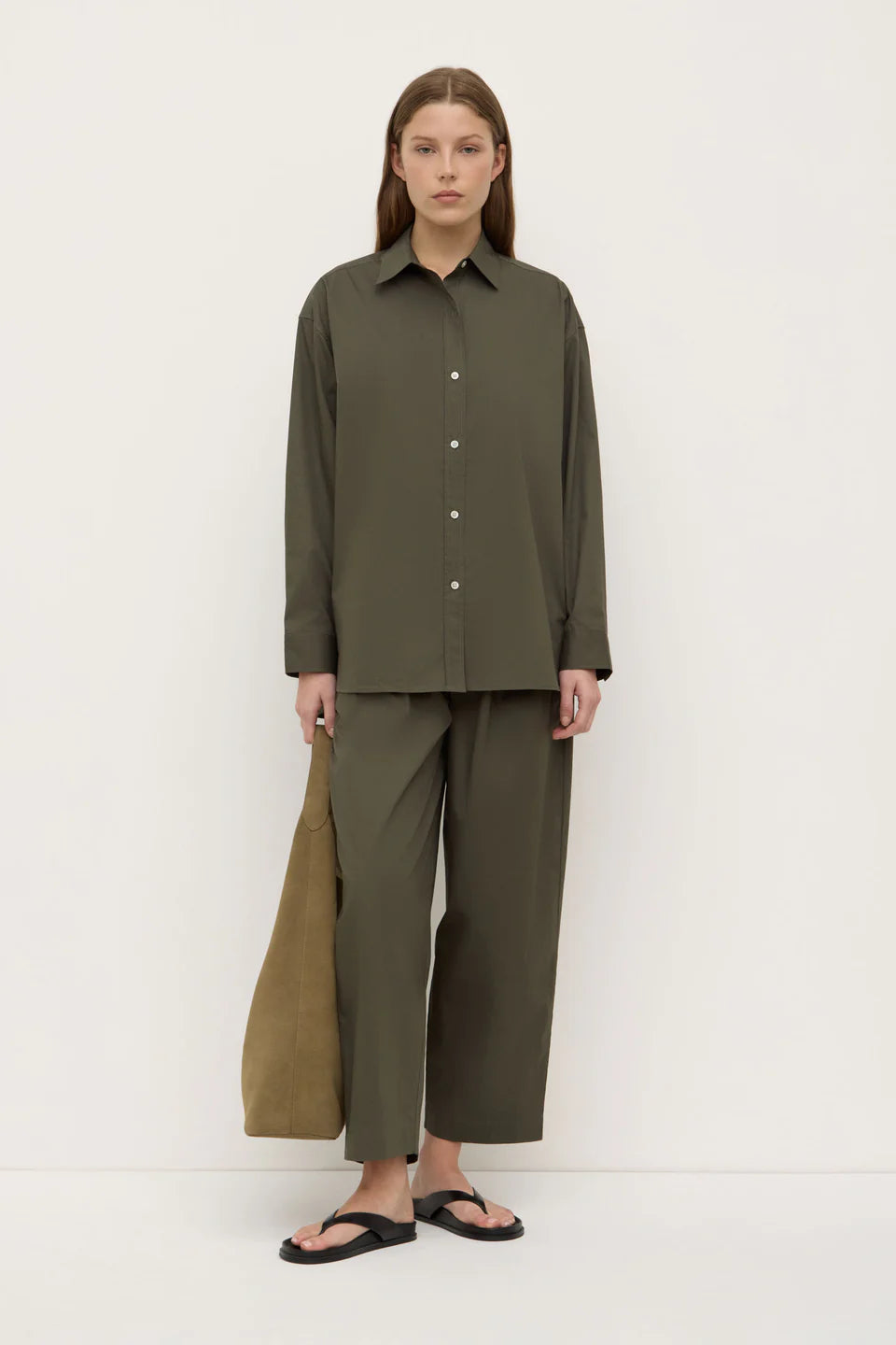 ASSEMBLY LABEL Marigold Poplin Shirt | Moss