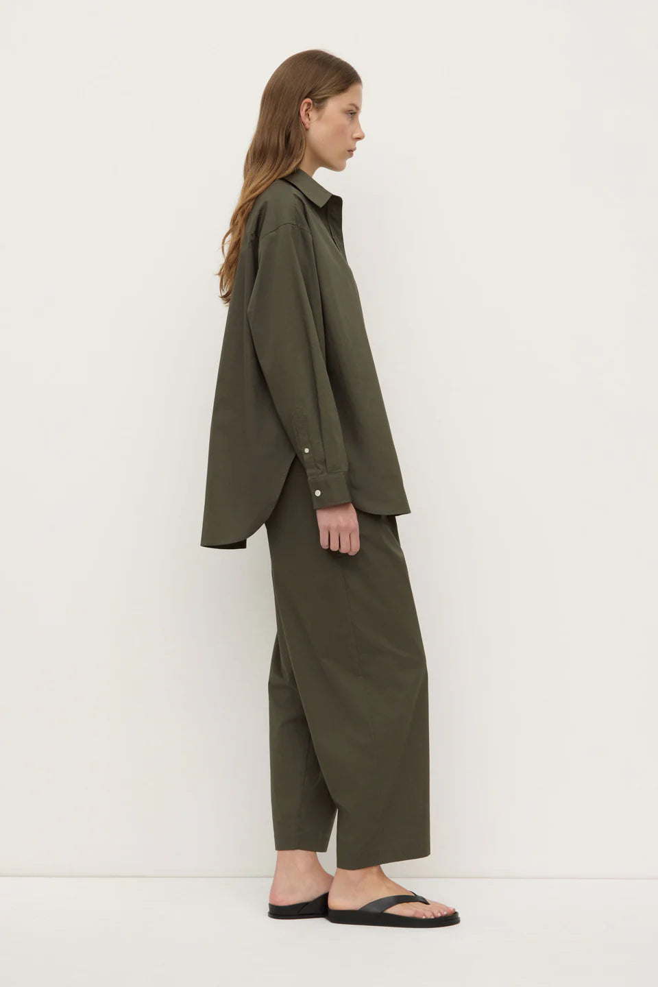ASSEMBLY LABEL Marigold Poplin Shirt | Moss
