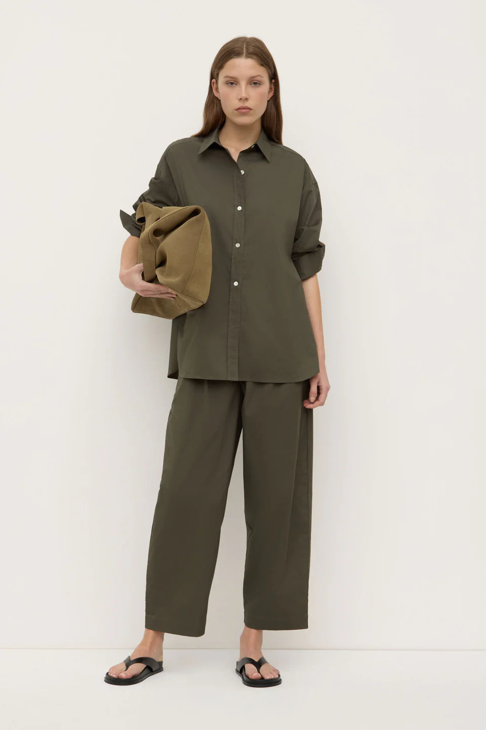 ASSEMBLY LABEL Marigold Poplin Shirt | Moss