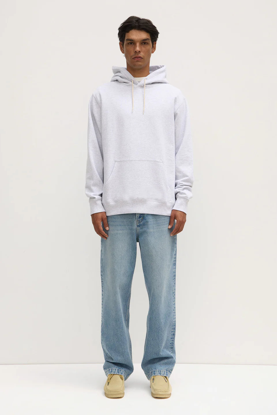 ASSEMBLY LABEL Mens Weekender Fleece Hoodie | Heather Grey Marle