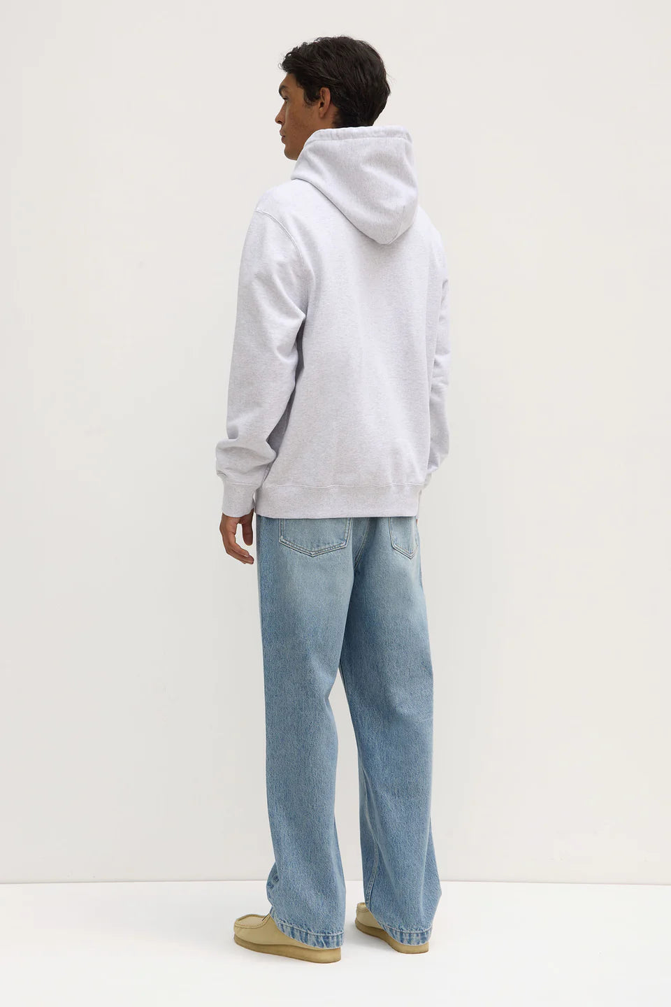 ASSEMBLY LABEL Mens Weekender Fleece Hoodie | Heather Grey Marle