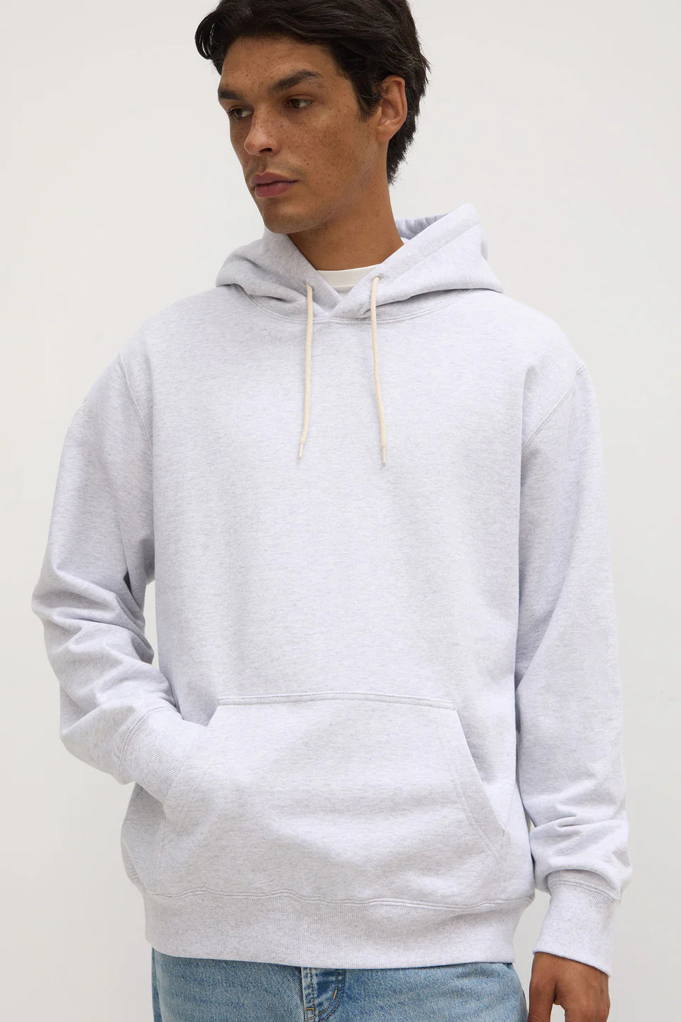 ASSEMBLY LABEL Mens Weekender Fleece Hoodie | Heather Grey Marle