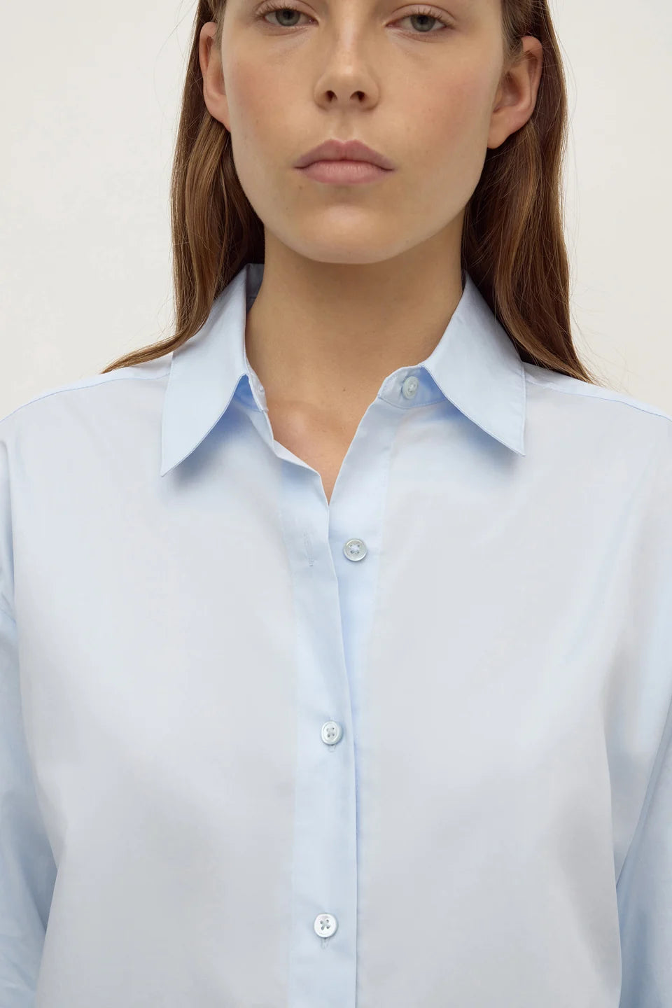ASSEMBLY LABEL Micha Poplin L/S Shirt | Powder Blue