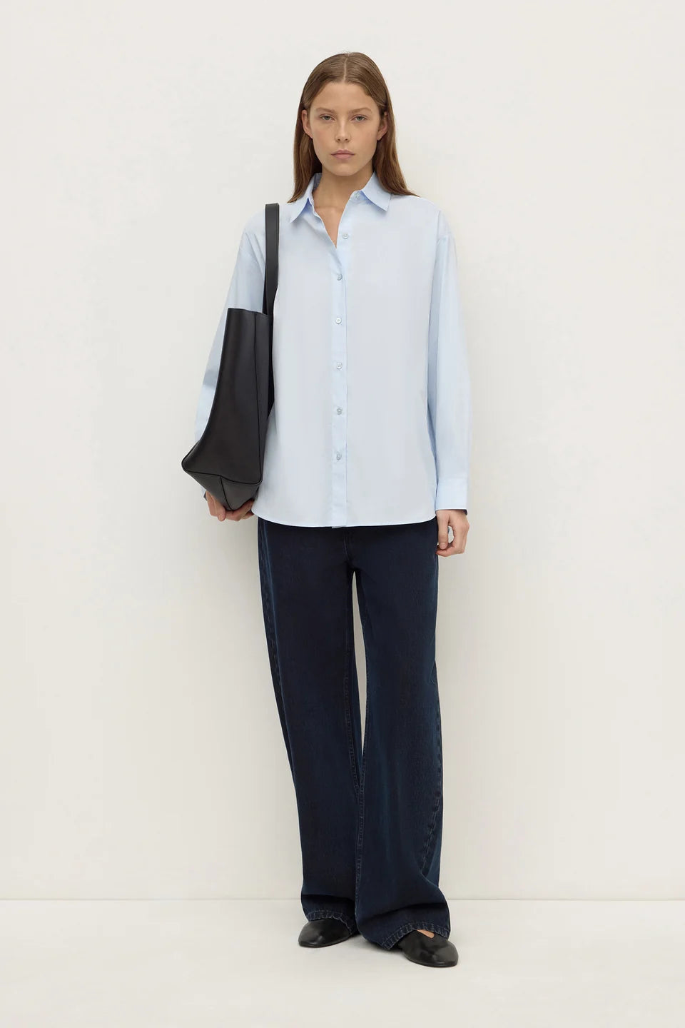 ASSEMBLY LABEL Micha Poplin L/S Shirt | Powder Blue