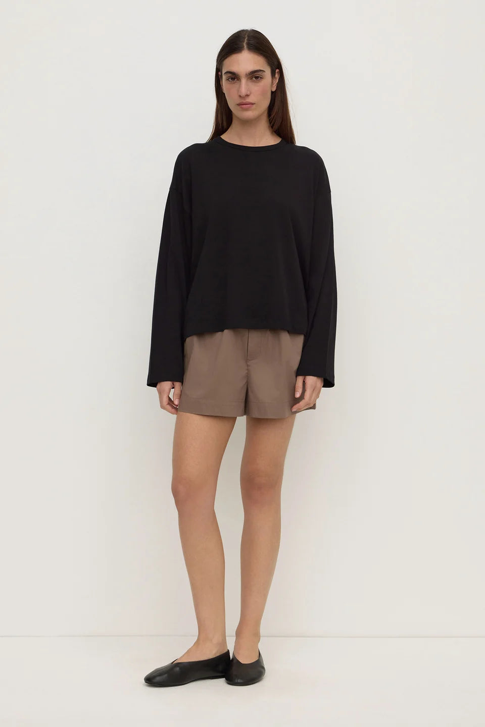 ASSEMBLY LABEL Micha Poplin Short | Dark Sand