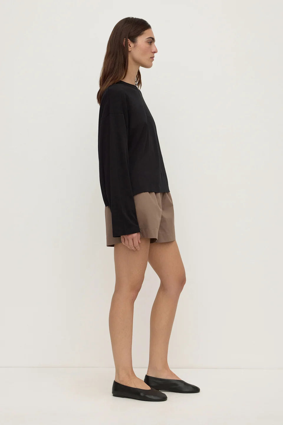ASSEMBLY LABEL Micha Poplin Short | Dark Sand