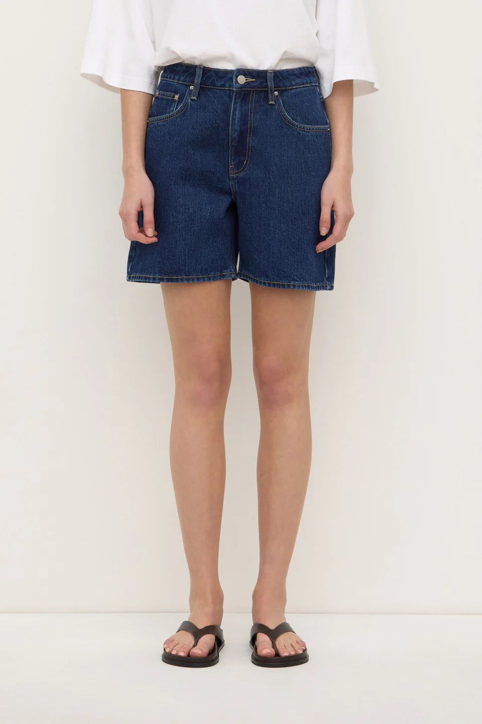 ASSEMBLY LABEL Mid Rise Denim Short | Heritage Blue