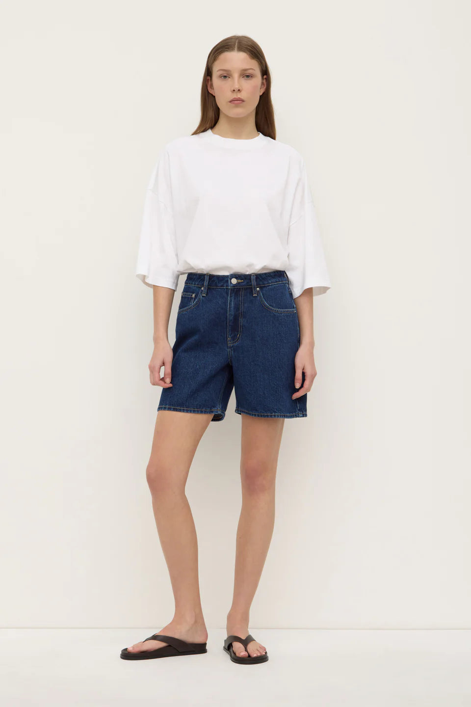 ASSEMBLY LABEL Mid Rise Denim Short | Heritage Blue