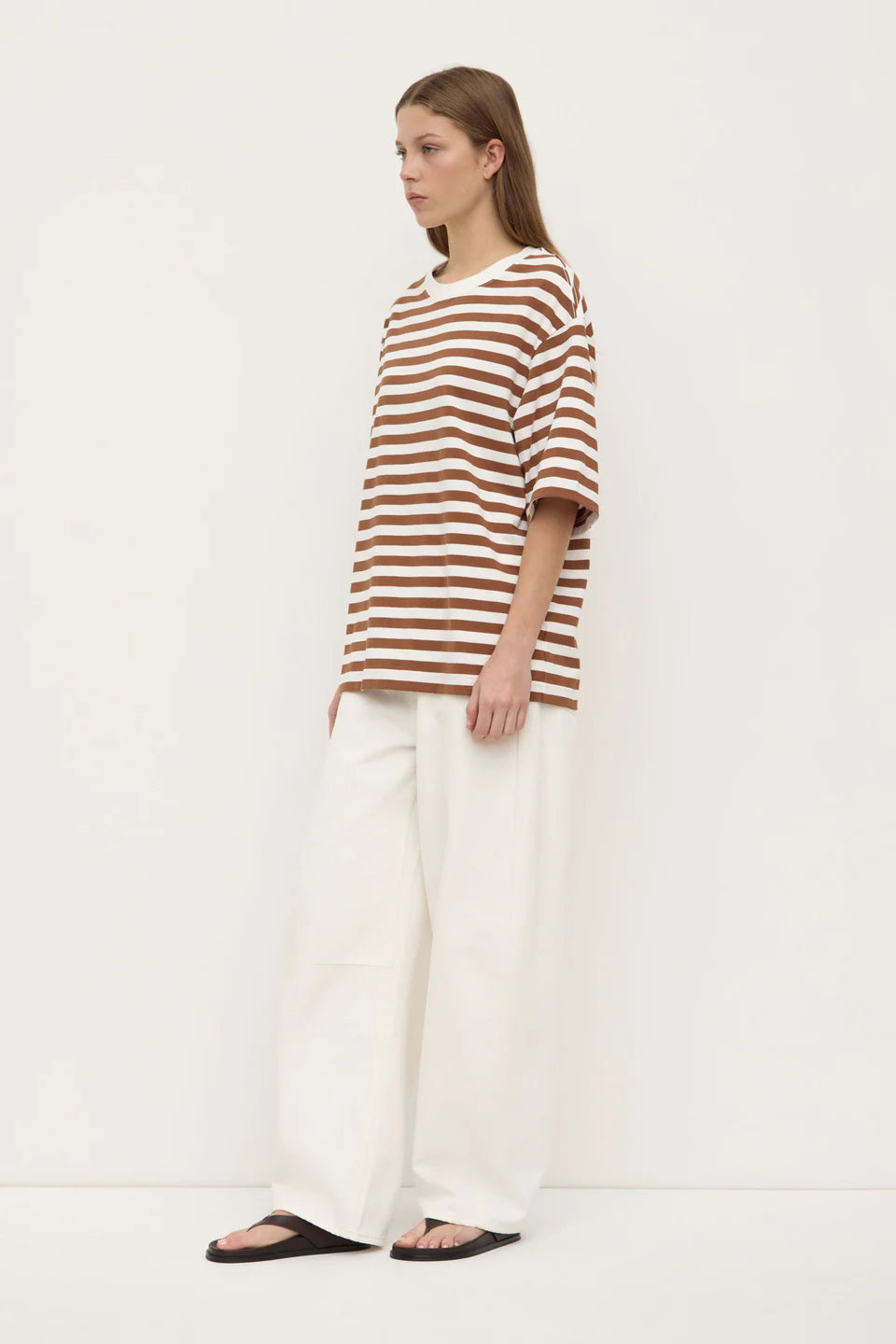 ASSEMBLY LABEL Monte Stripe Tee | Earth/Antique White