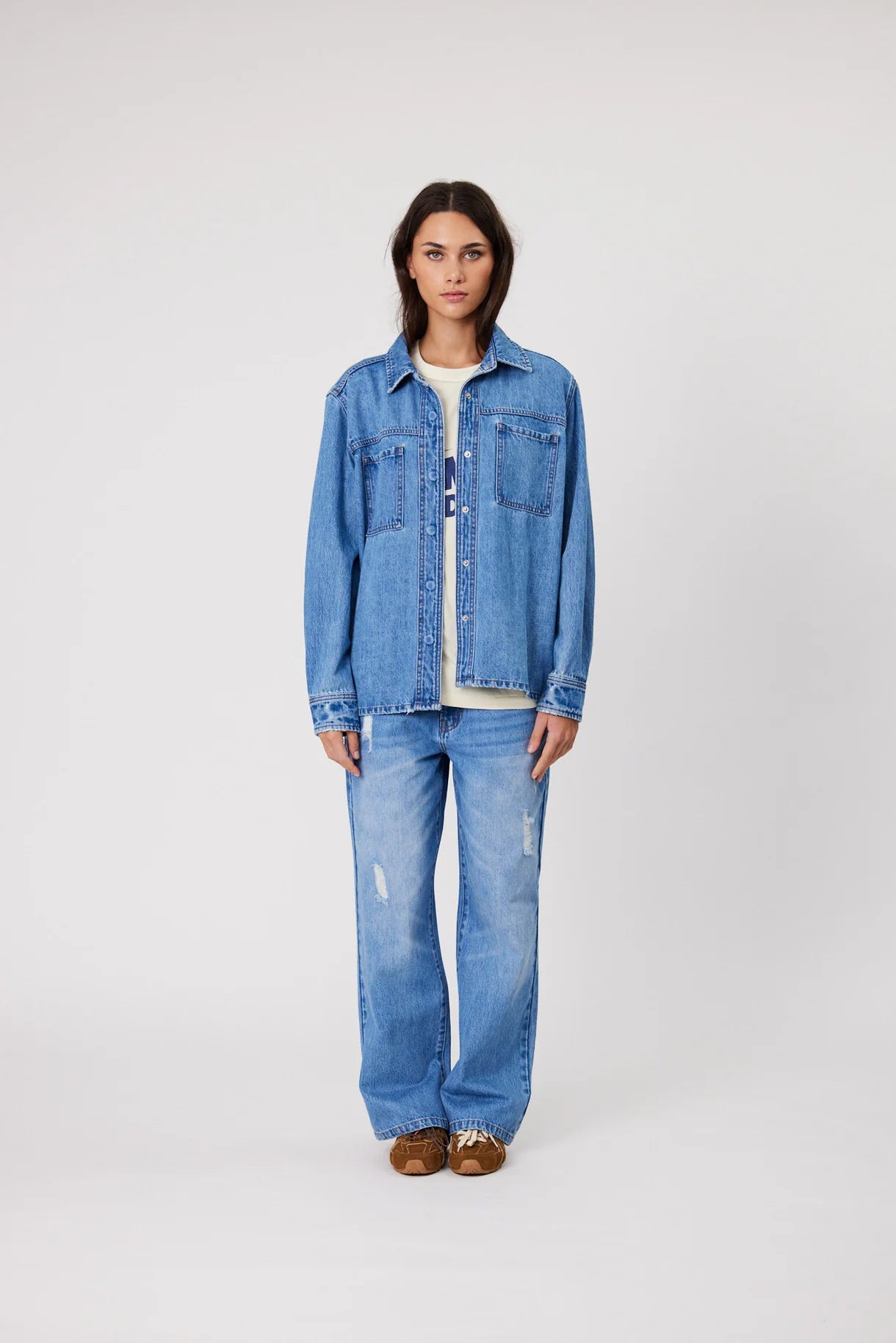REMAIN Effie Shirt | Mid Blue