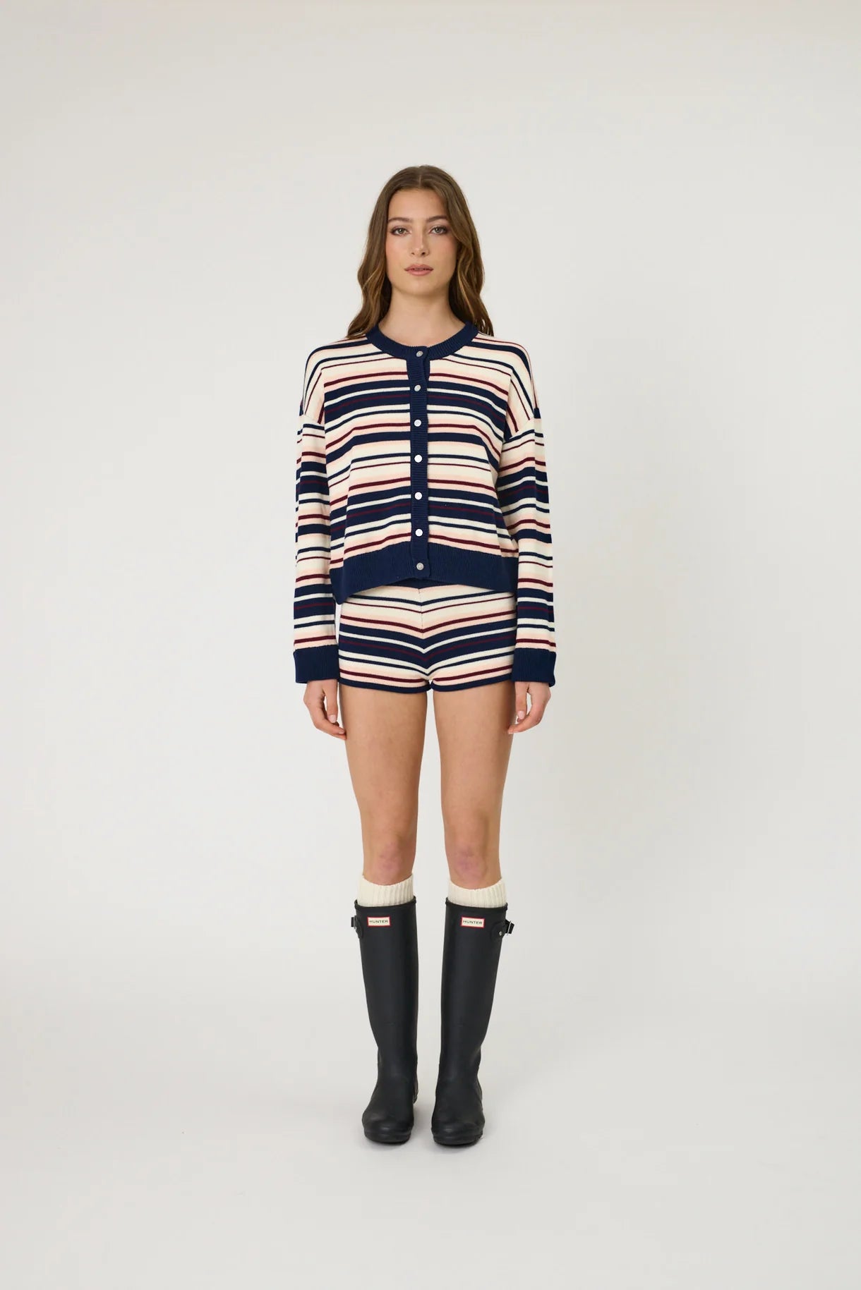REMAIN Bowie Cardigan | Indigo Stripe