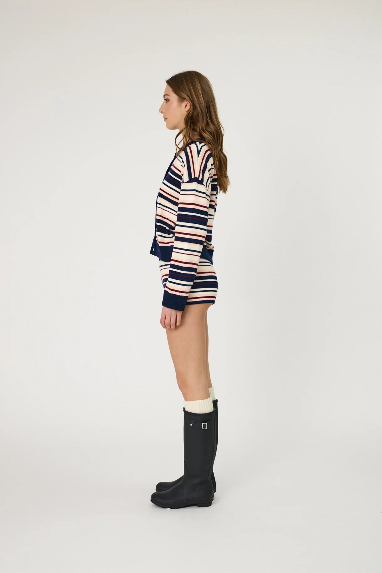 REMAIN Bowie Cardigan | Indigo Stripe