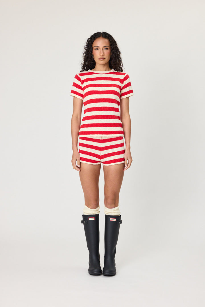 REMAIN Ivy Tee | Chilli Stripe