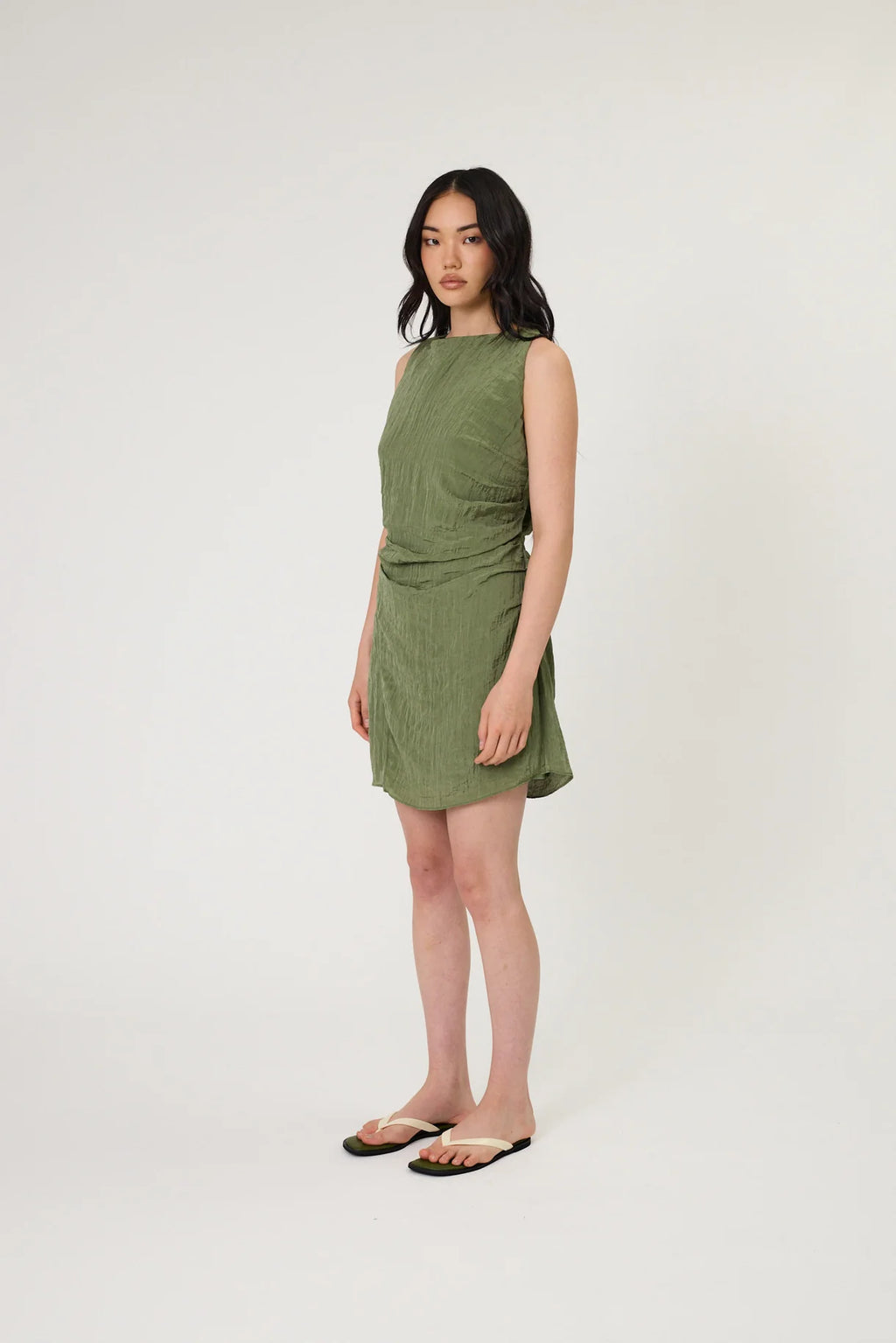 REMAIN Rylan Mini Dress | Seaweed