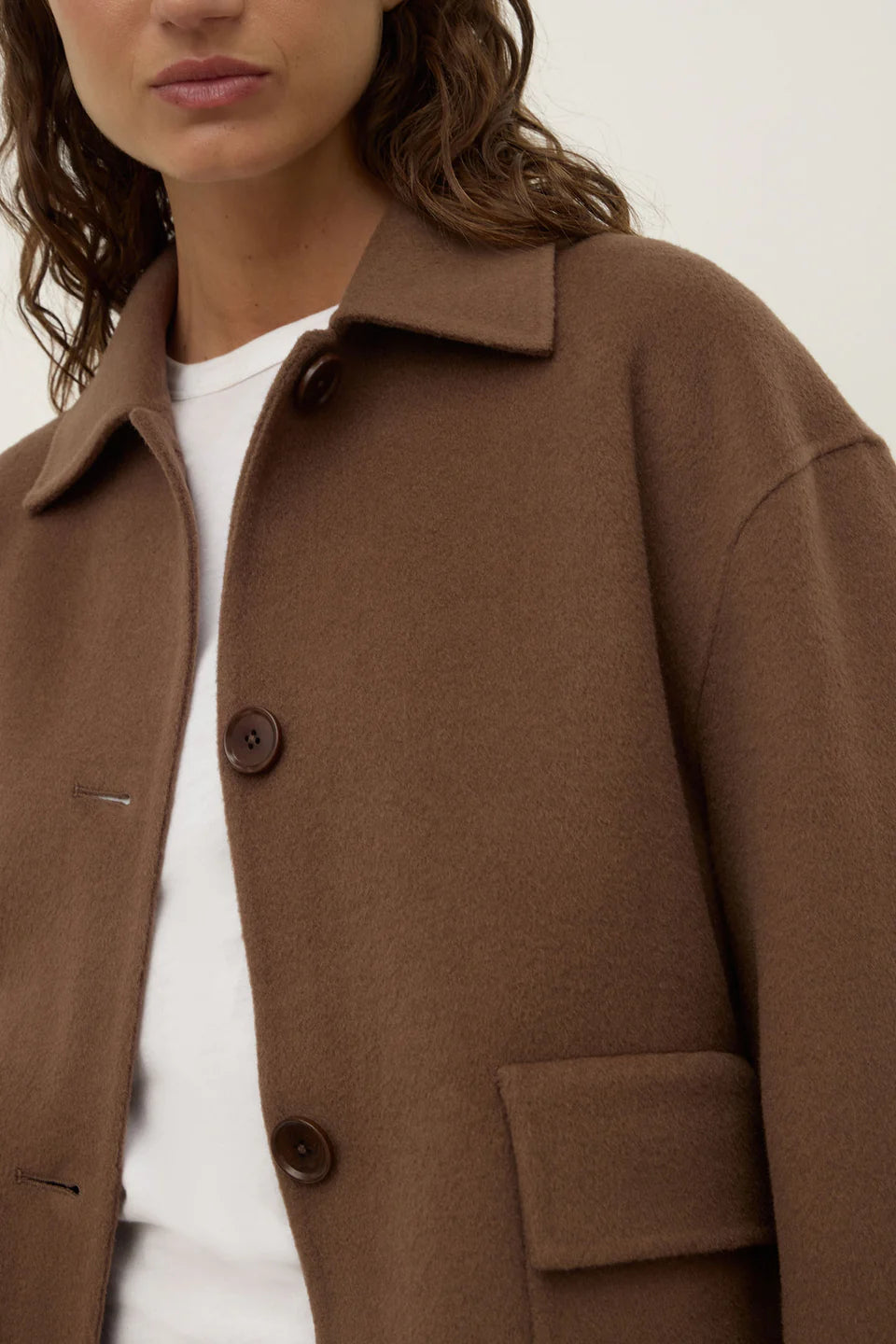 ASSEMBLY LABEL Mya Wool Jacket | Milk Chocolate