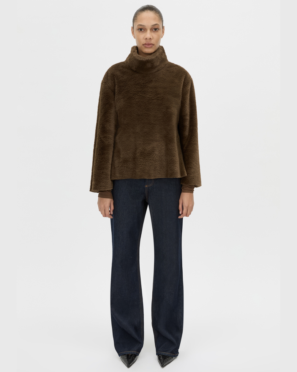 CAMILLA AND MARC Nala Furry Pullover Top | Truffle