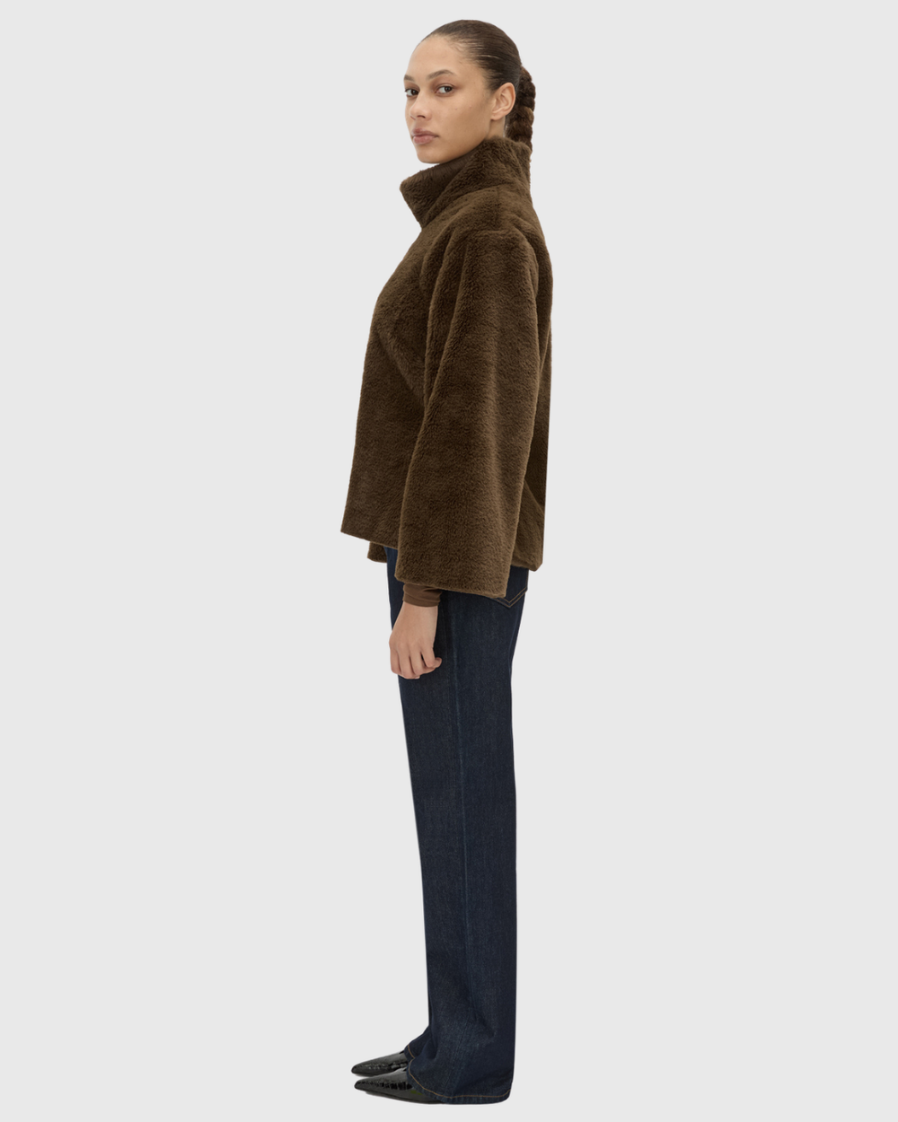 CAMILLA AND MARC Nala Furry Pullover Top | Truffle