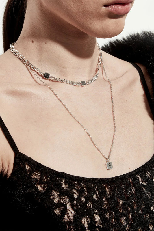 STOLEN GIRLFRIENDS CLUB S-logo Tag Necklace | Silver