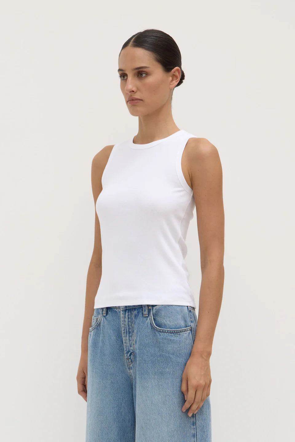 ASSEMBLY LABEL Nora Rib Tank | White