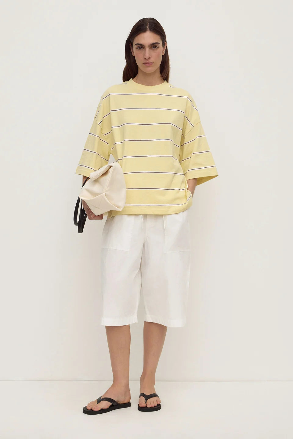 ASSEMBLY LABEL Nora Cotton Oversized Tee | Rind Stripe