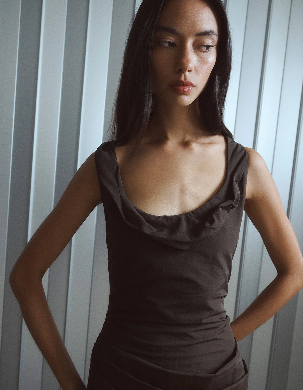 ONE OF OTHERS Suki Mini Dress | Walnut