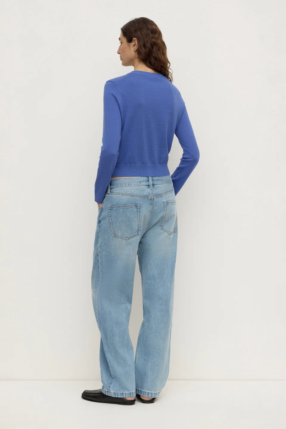 ASSEMBLY LABEL Orina Cotton Cashmere Cardigan | New Blue