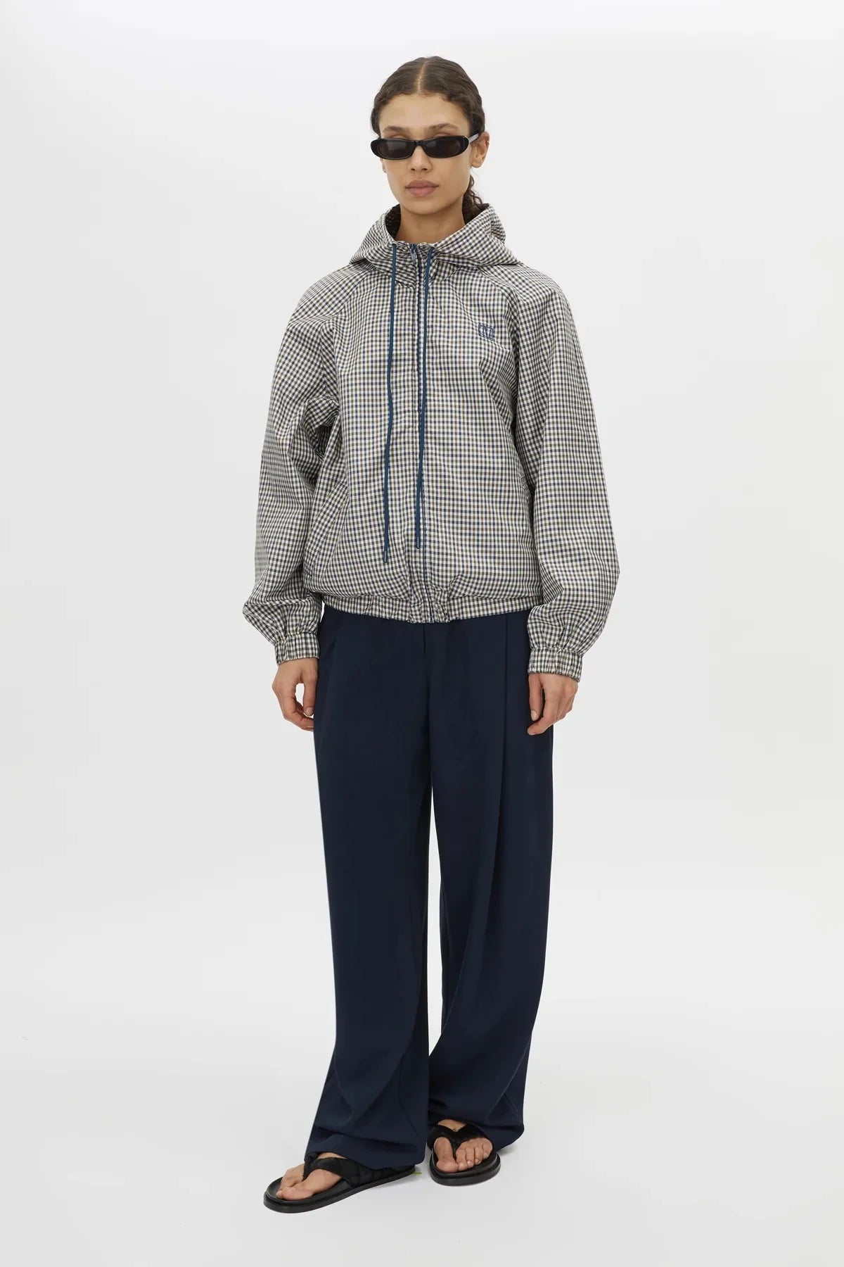 CAMILLA AND MARC Pierce hooded anorak jacket | birch check