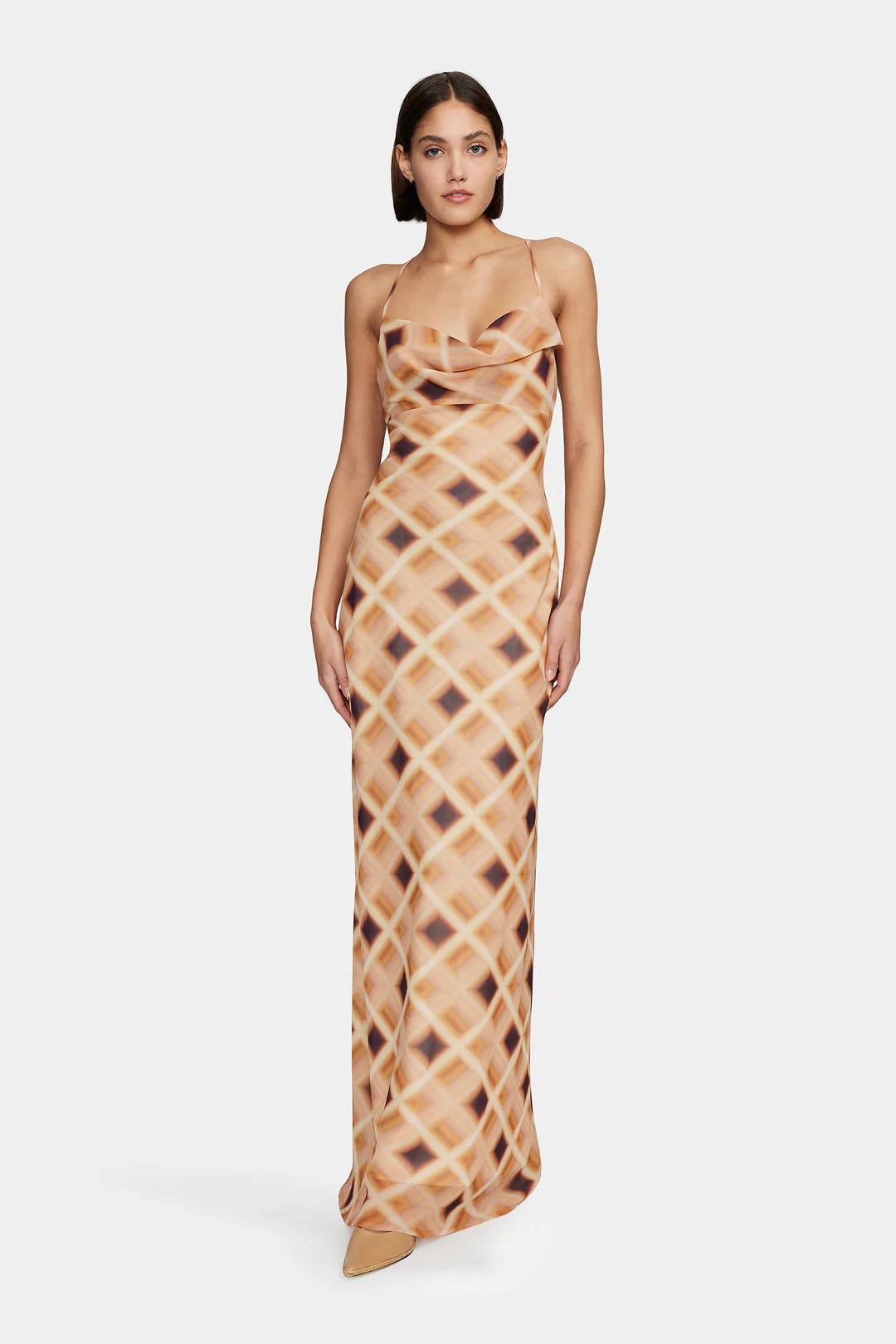 OWNLEY Remy Maxi Dress | Caramel Check