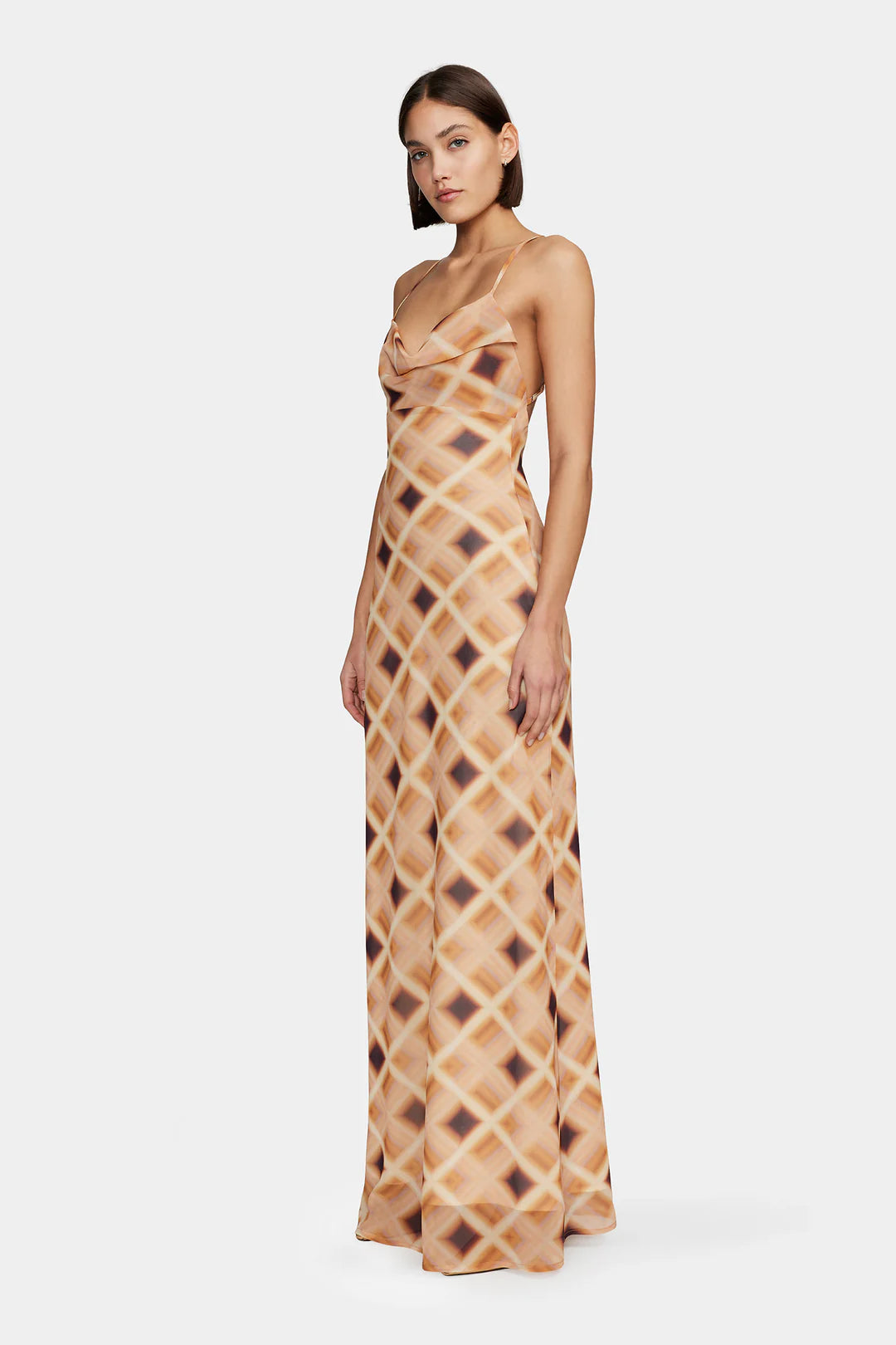 OWNLEY Remy Maxi Dress | Caramel Check
