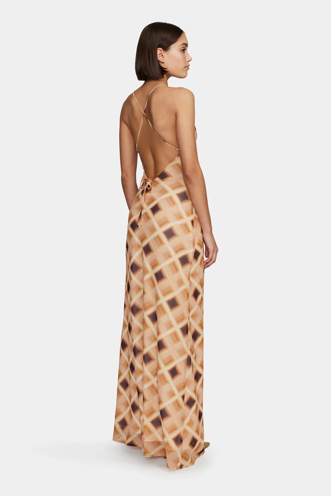 OWNLEY Remy Maxi Dress | Caramel Check