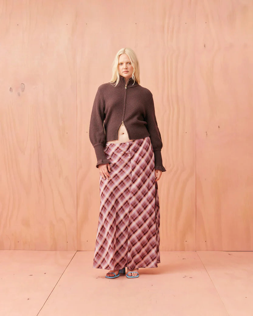 RUBY Haze Maxi Skirt | Haze Tartan