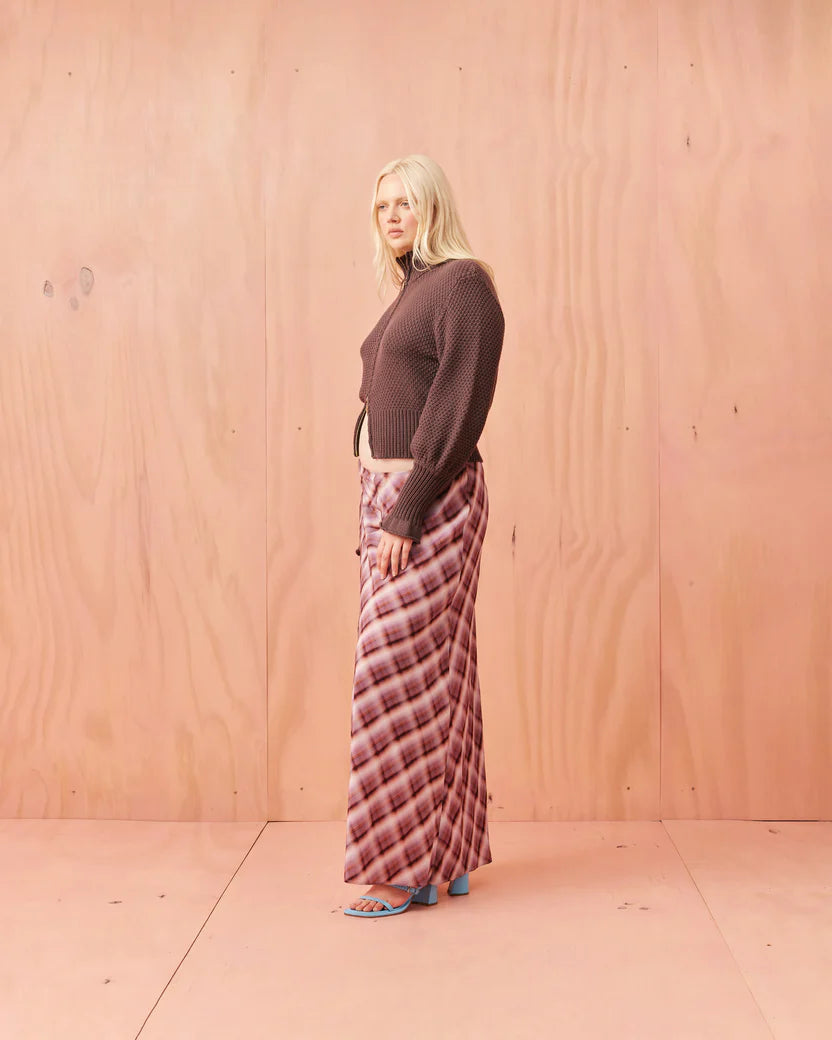 RUBY Haze Maxi Skirt | Haze Tartan