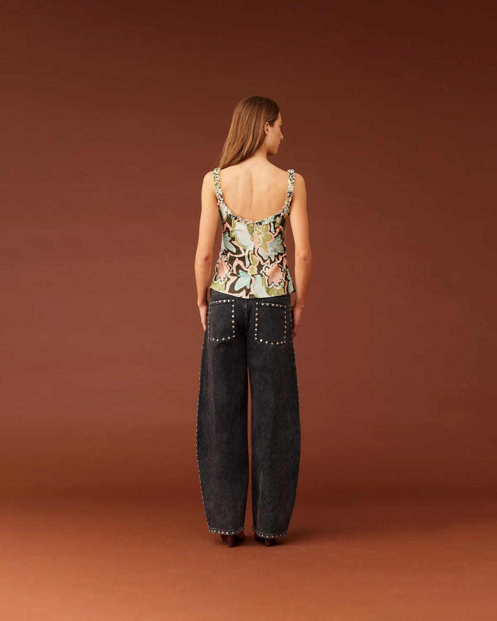 RUBY Lydia Ruffle Top | Frosted Floral