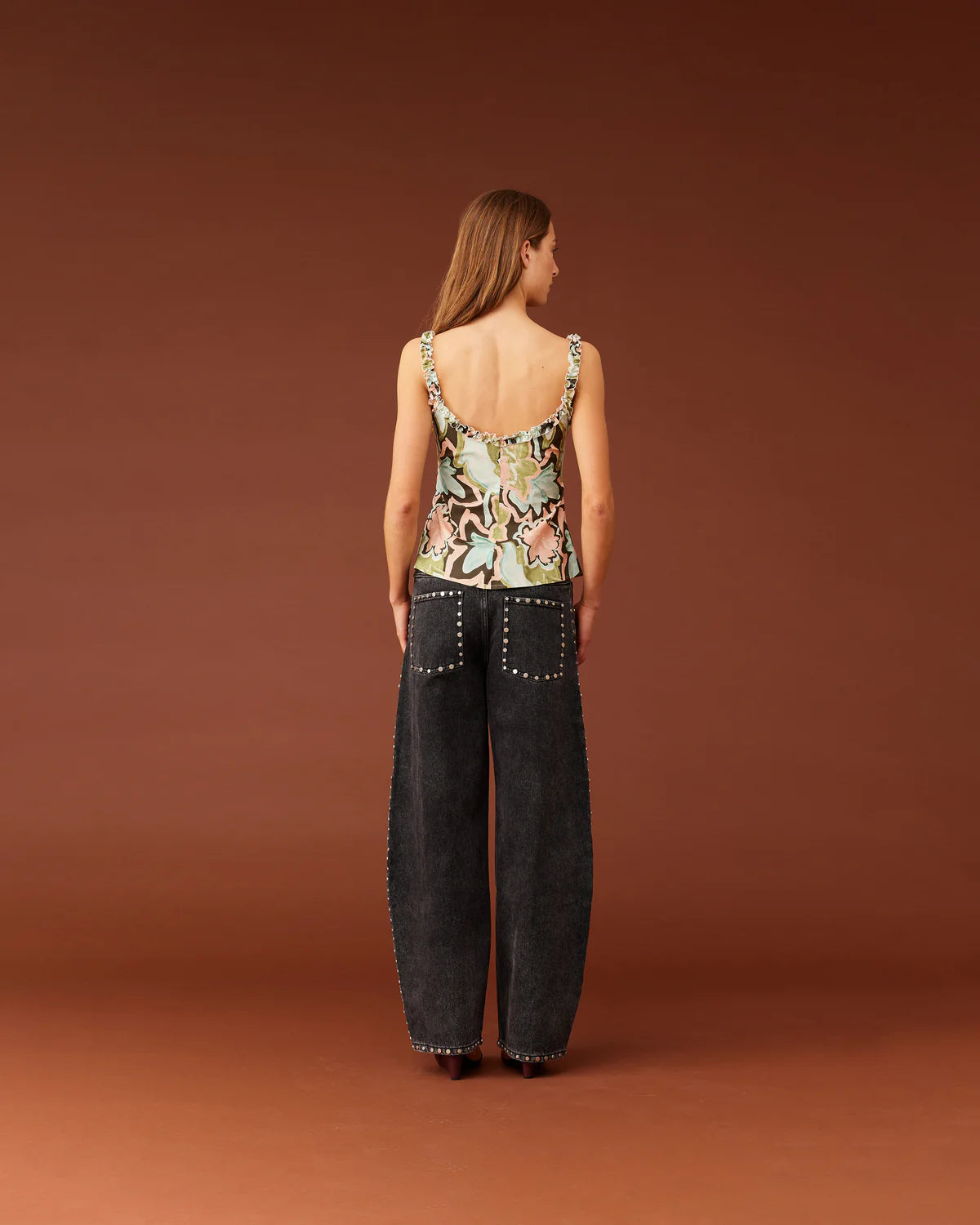 RUBY Lydia Ruffle Top | Frosted Floral