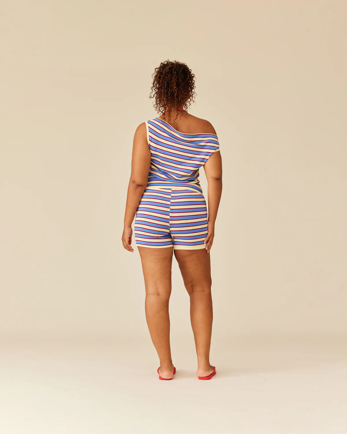 RUBY Marla Shorts | Butter Merlot Stripe