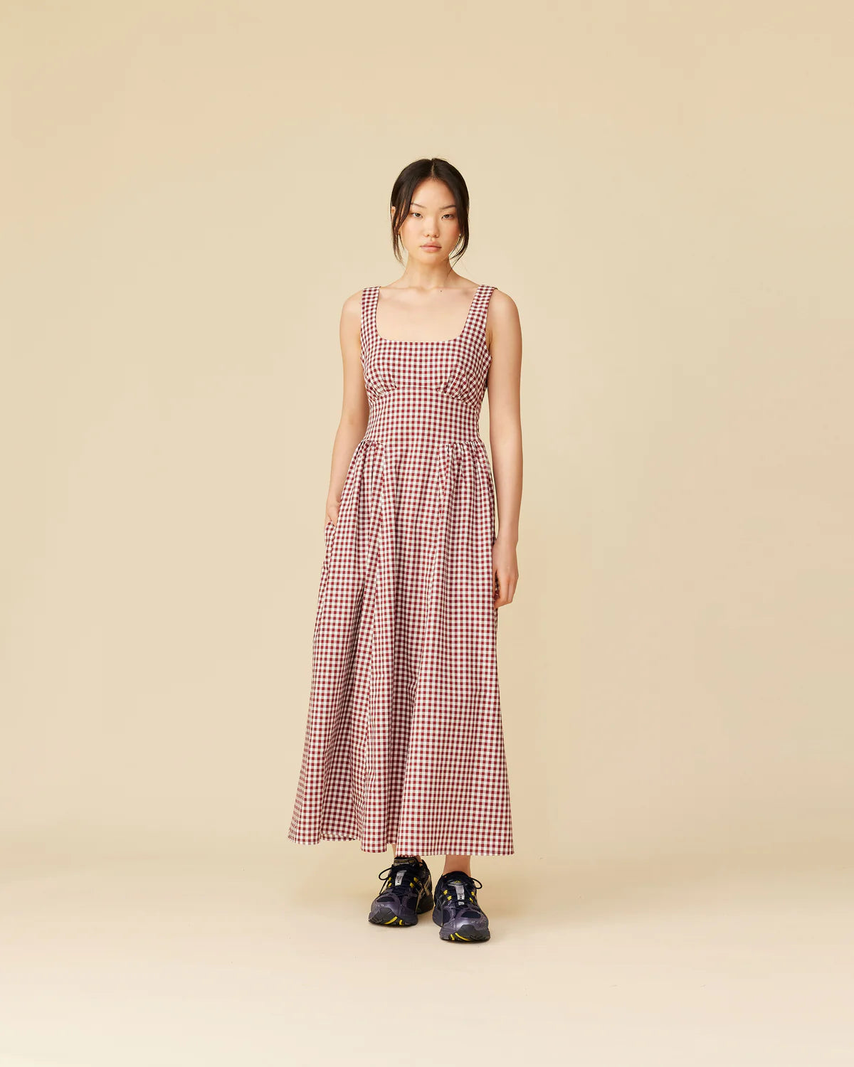 RUBY Selma Dress | Merlot Gingham