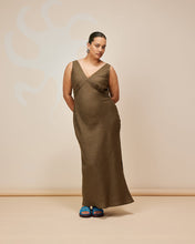 Load image into Gallery viewer, Esme Linen Slip Dress | Khaki
