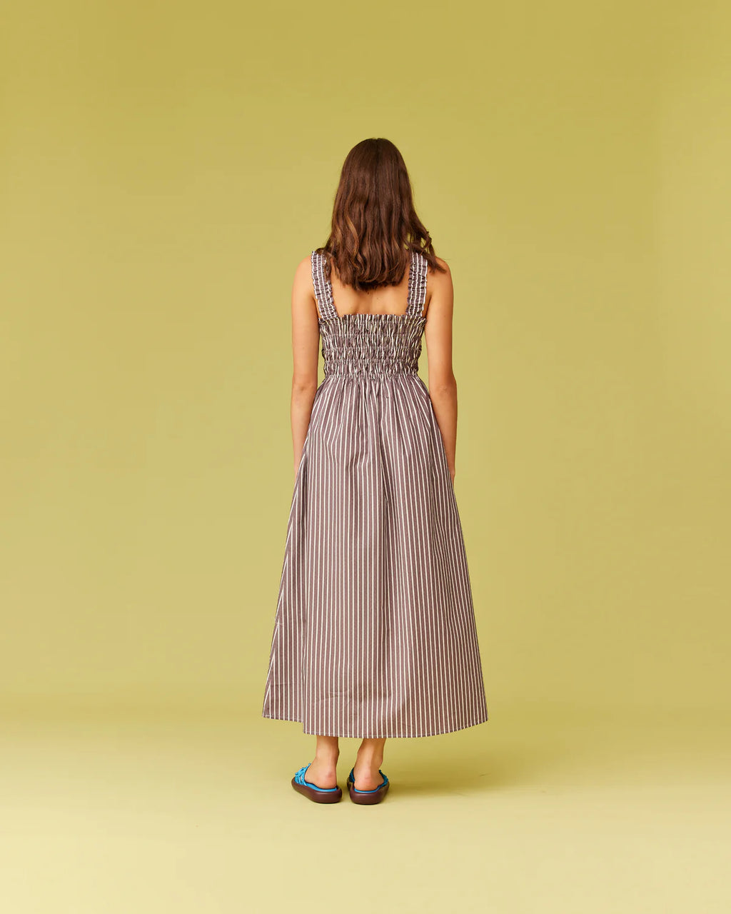 RUBY Trulli Dress | Brown Stripe