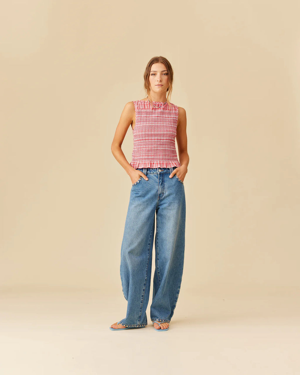 RUBY Anastasia Tank | Red Aqua