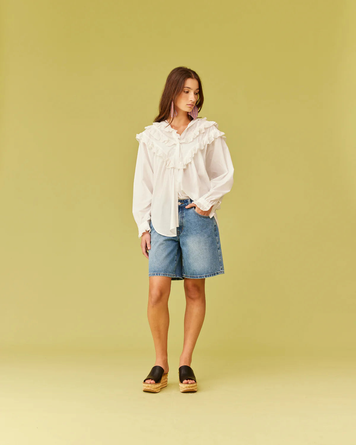 RUBY Blanca Ruffle Blouse | White