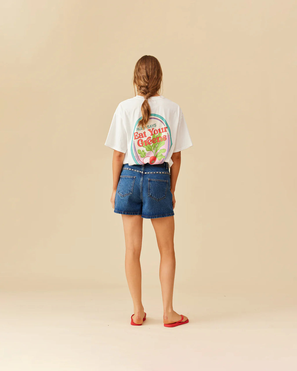 RUBY Clover Studded Short | Indigo