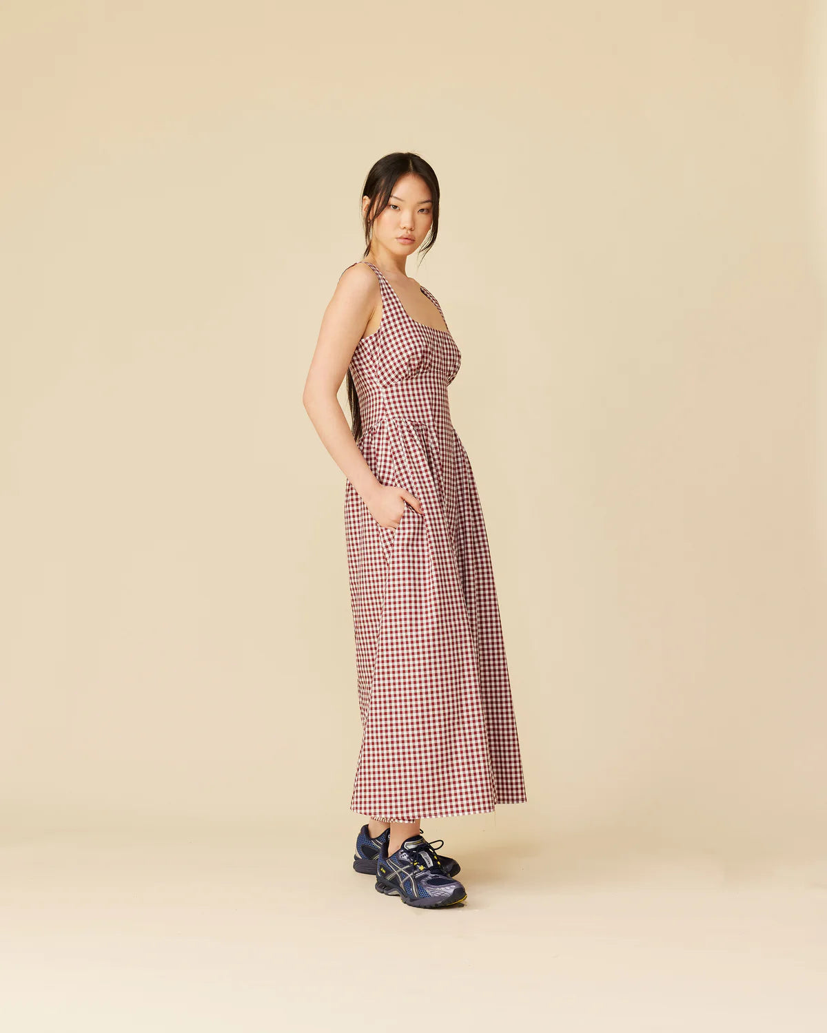 RUBY Selma Dress | Merlot Gingham