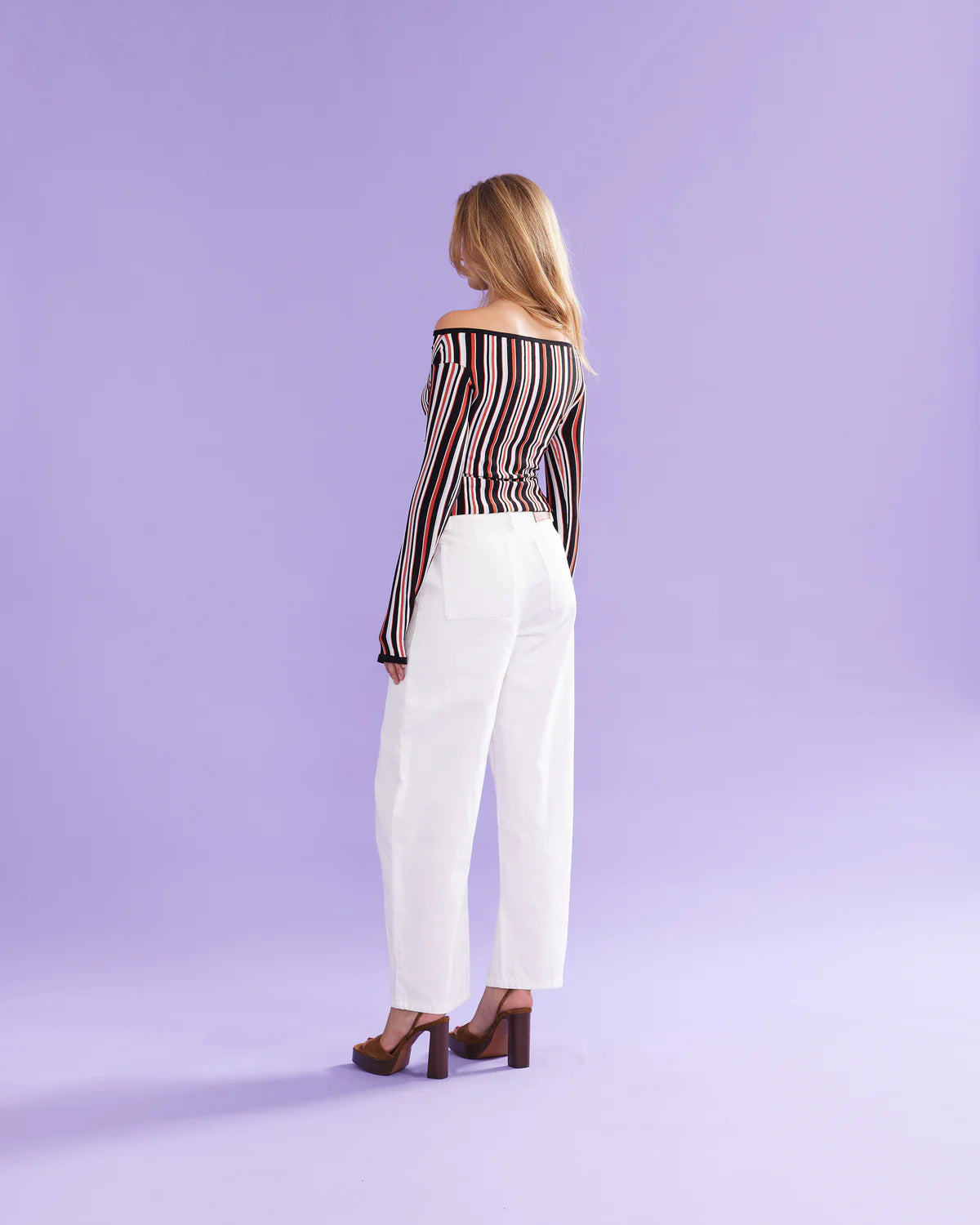 RUBY Emma Knit Long Sleeve | Retro Black Stripe