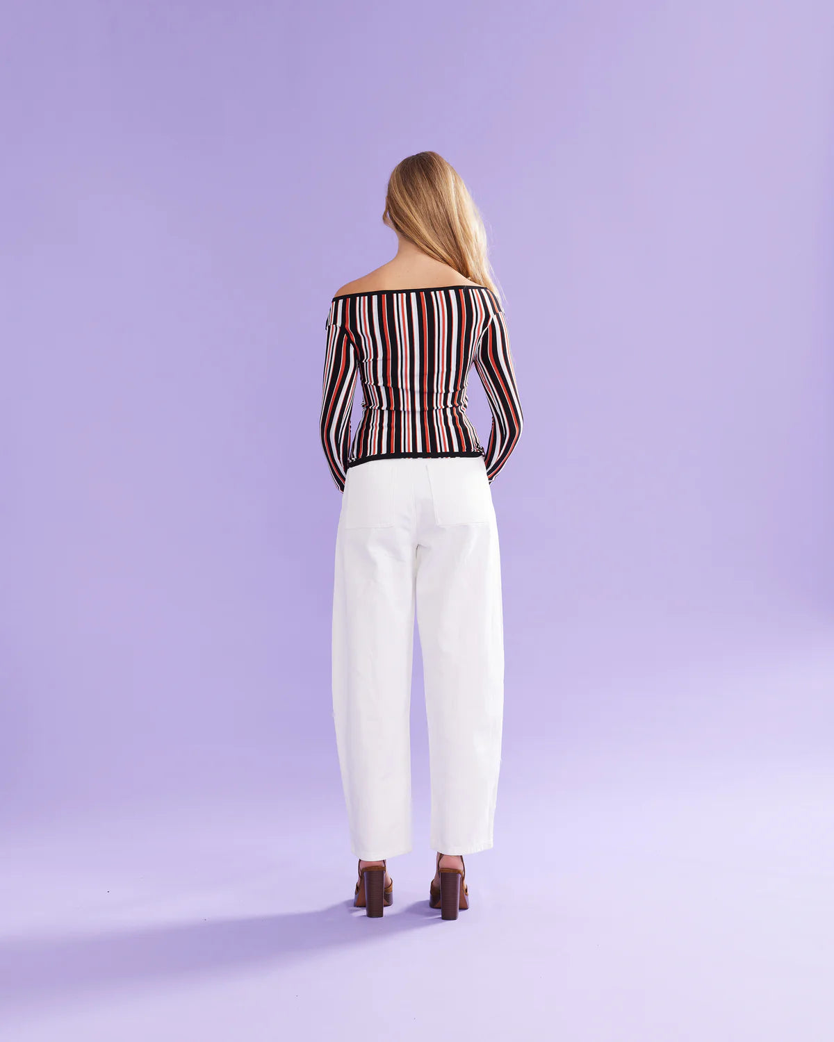 RUBY Emma Knit Long Sleeve | Retro Black Stripe